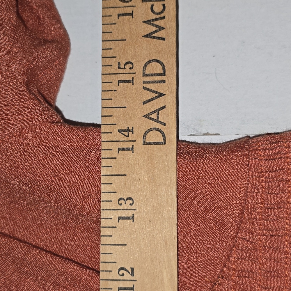 Mustard Seed Terracotta Puff Sleeves Mini Dress Cotton/Polyester Womens Size L - Picture 14 of 16